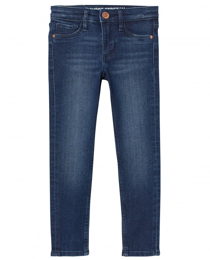 Фото - стрейчові джинси-скінні для дівчинки ціна 395 грн. за штуку - Леопольд
