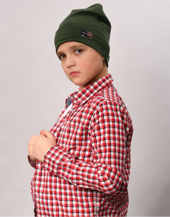 Фото - подвійна шапка для хлопчика ціна 119 грн. за штуку - Леопольд