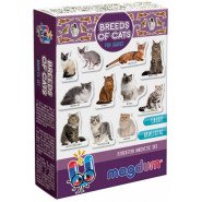 Картинка, комплект на магнитах "Породы котов" на английском языке