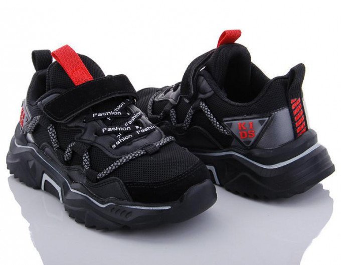 Фото - осінні дитячі кросівки чорного кольору ціна 450 грн. за пару - Леопольд