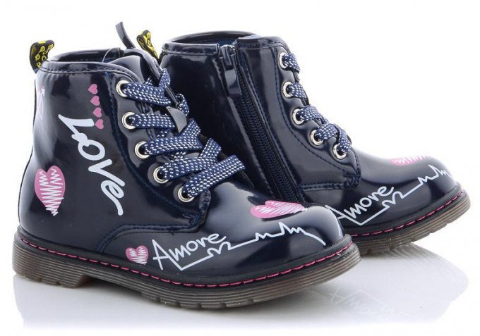 Фото - красивые демисезонные ботинки для девочки цена 515 грн. за пару - Леопольд