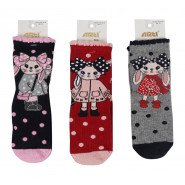 Картинка, демісезонні шкарпетки для дівчинки із зайчиками