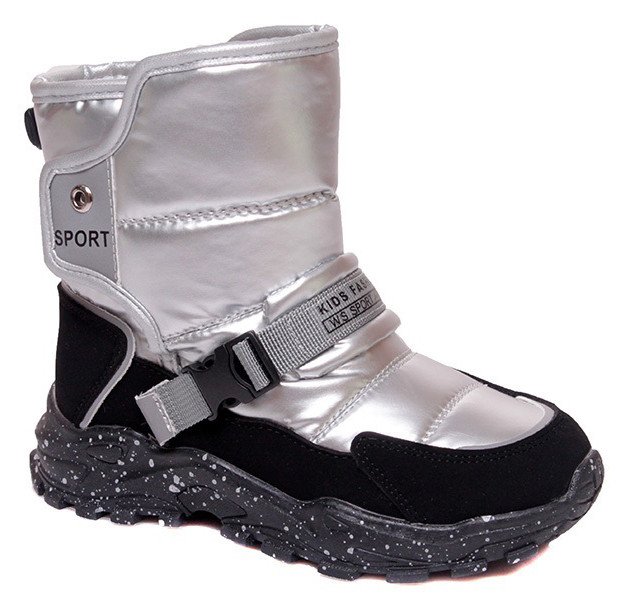 Фото - зимові чоботи срібного кольору унісекс ціна 745 грн. за пару - Леопольд