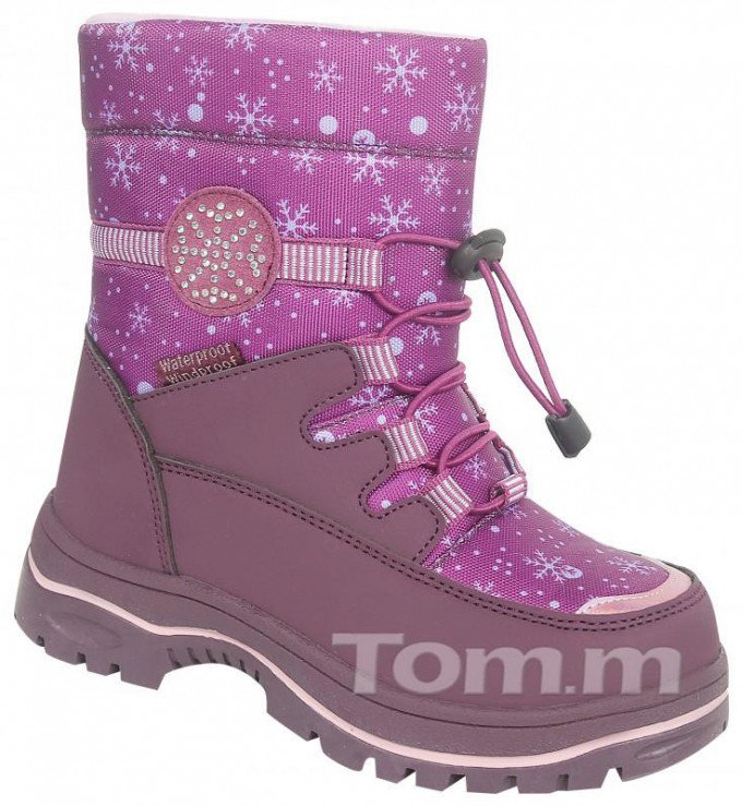 Фото - зимові чоботи для дівчаток кольору марсала ціна 595 грн. за пару - Леопольд