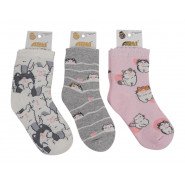 Картинка, теплі шкарпетки в котиках для дівчинки