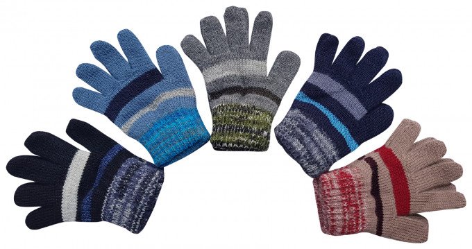 Фото - однотонні рукавички для хлопчика ціна 70 грн. за пару - Леопольд