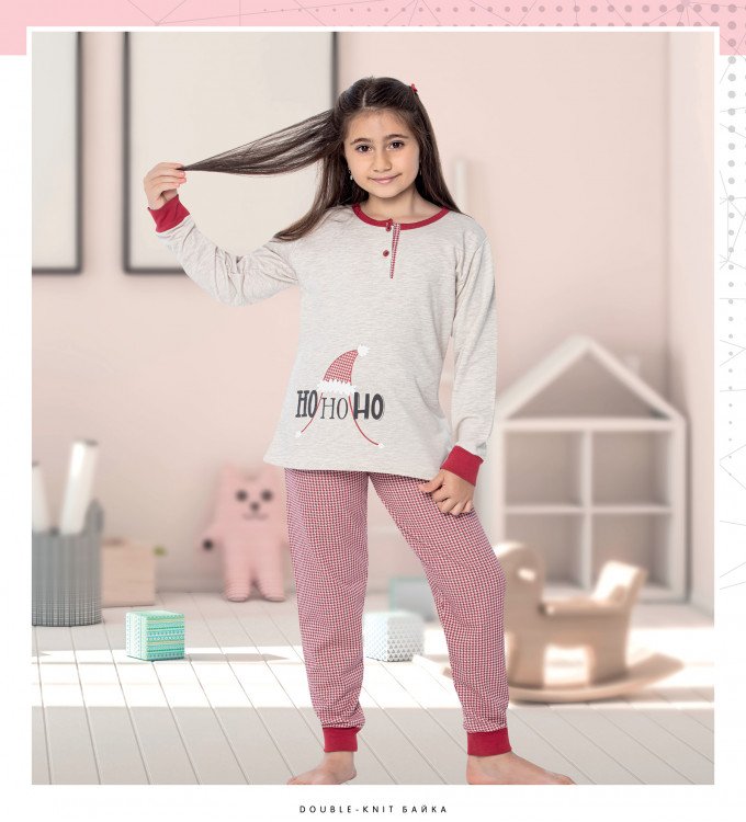 Фото - утепленная новогодняя пижама для детей цена 405 грн. за штуку - Леопольд