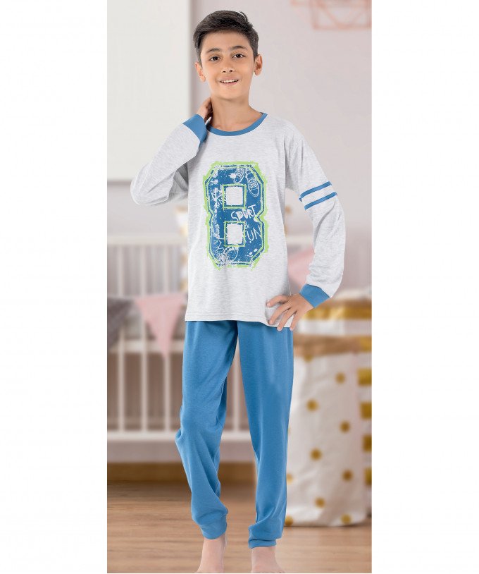 Фото - турецкая трикотажная пижама для мальчика цена 405 грн. за штуку - Леопольд