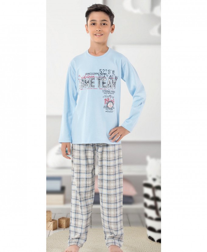 Фото - пижама в клетку для мальчика цена 435 грн. за штуку - Леопольд