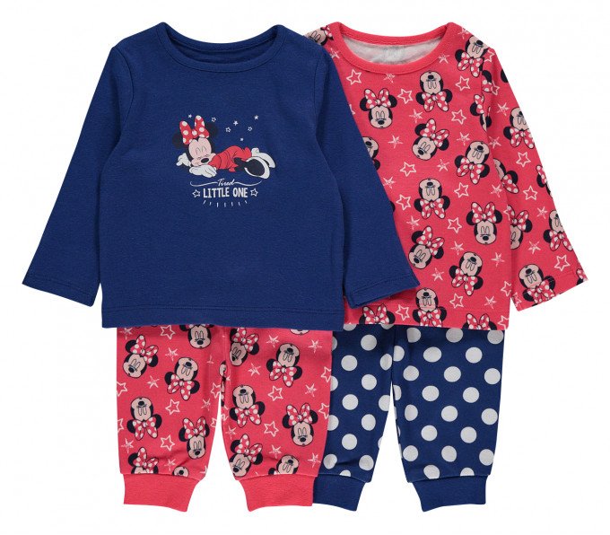 Фото - красочные двухцветные пижамы для девочки с Минни Маус цена 235 грн. за штуку - Леопольд