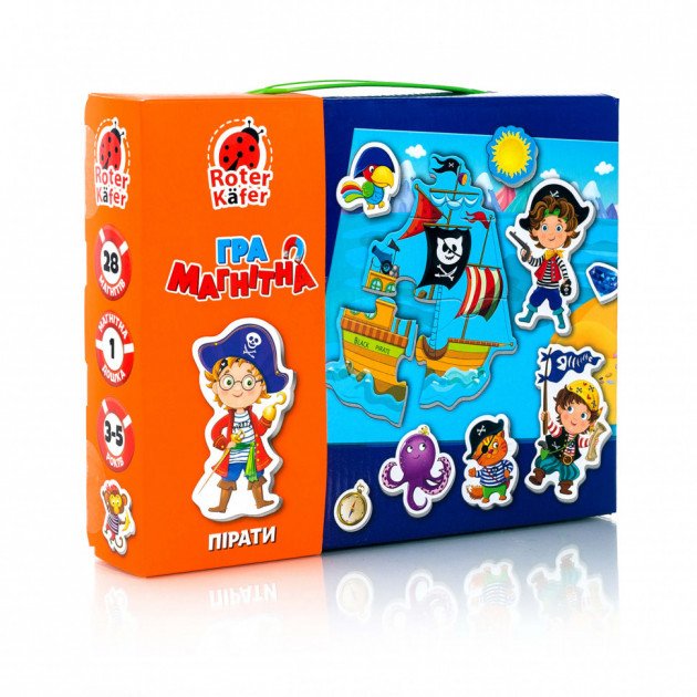 Фото - увлекательная магнитная игра для мальчиков Пираты цена 175 грн. за комплект - Леопольд
