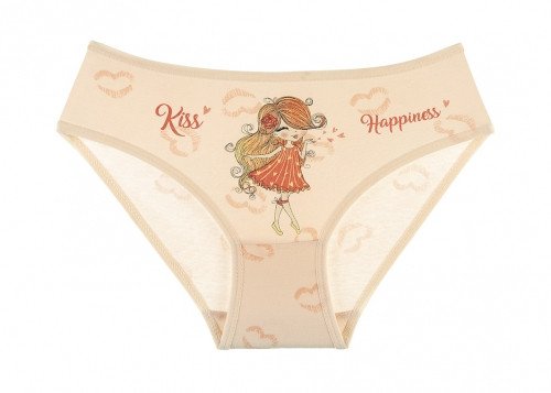 Фото - персиковые трусики для девочки Kiss happiness цена 65 грн. за штуку - Леопольд