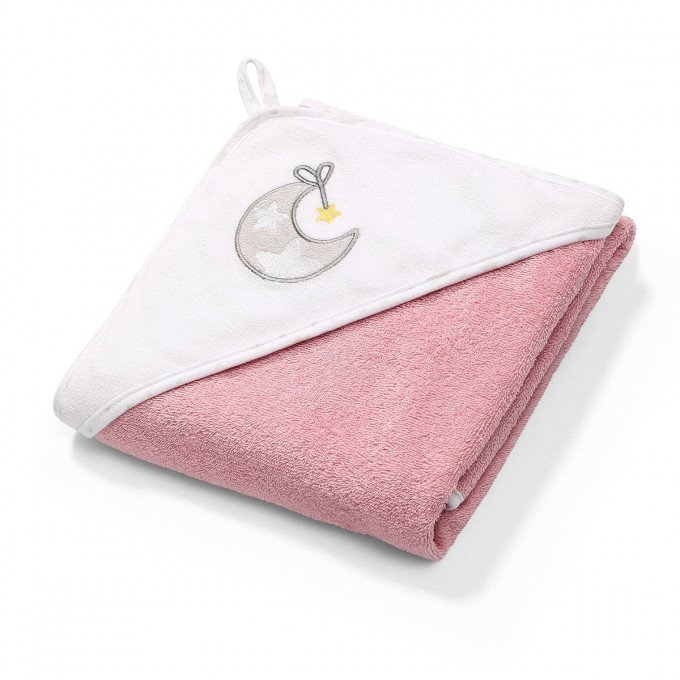 Фото - махровий рожевий рушник з місяцем ціна 355 грн. за штуку - Леопольд