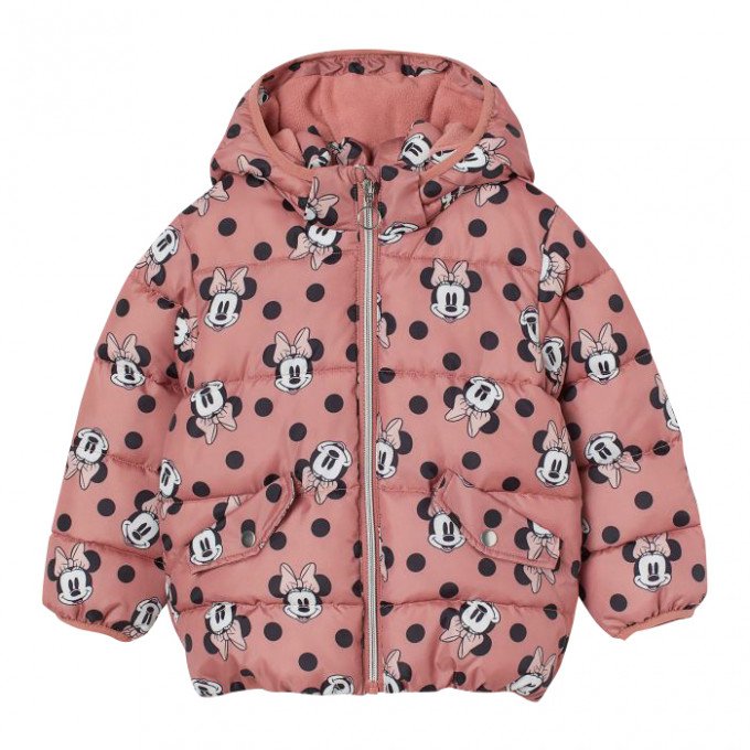 Фото - темно-персиковая демисезонная курточка для девочки Минни Маус цена 815 грн. за штуку - Леопольд