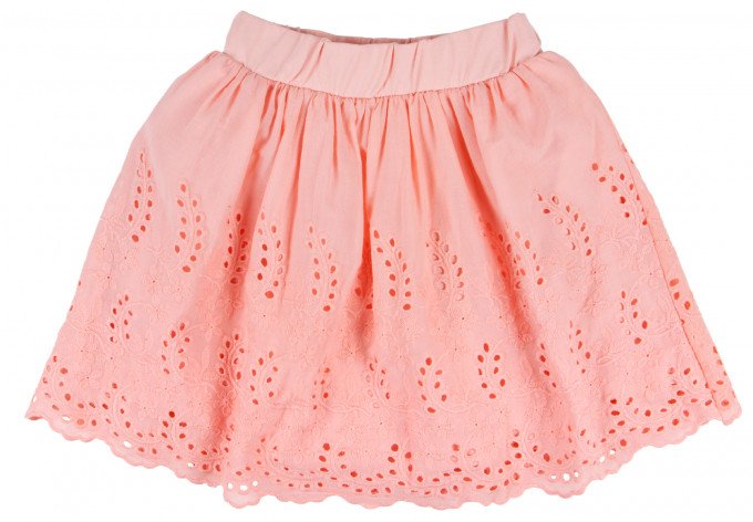 Фото - ажурная персиковая юбочка для девочки на лето цена 295 грн. за штуку - Леопольд