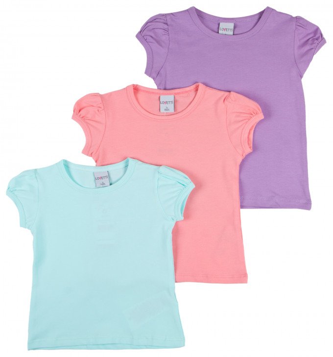 Фото - красиві бавовняні футболки для дівчинки ціна 175 грн. за штуку - Леопольд