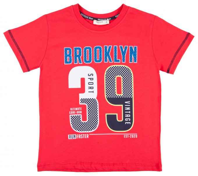 Фото - однотонна футболка для хлопчика Бруклін ціна 245 грн. за штуку - Леопольд