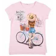 Картинка, розовая красивая футболка для девочки