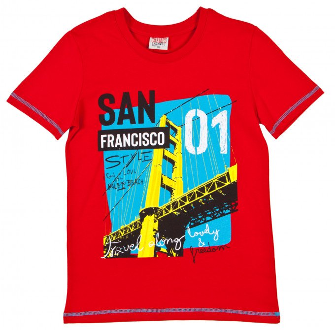 Фото - червона футболка для хлопчика San Francisco ціна 245 грн. за штуку - Леопольд
