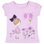 Картинка, милая лиловая футболочка для девочки