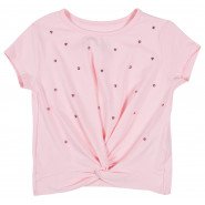 Картинка, рожева футболка на літо для дівчинки