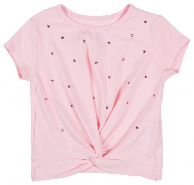 Фото - розовая футболочка на лето для девочки цена 215 грн. за штуку - Леопольд