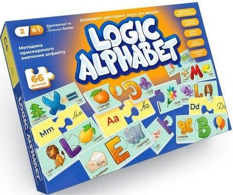 Фото - развивающая игра для детей Logic Alphabet цена 55 грн. за комплект - Леопольд