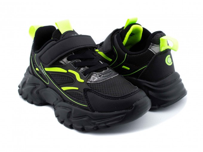 Фото - осінні кросівки чорного кольору для хлопчика ціна 645 грн. за пару - Леопольд