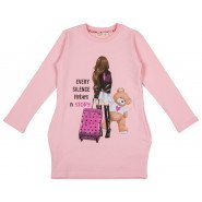 Картинка, рожеве демісезонне плаття для дівчинки