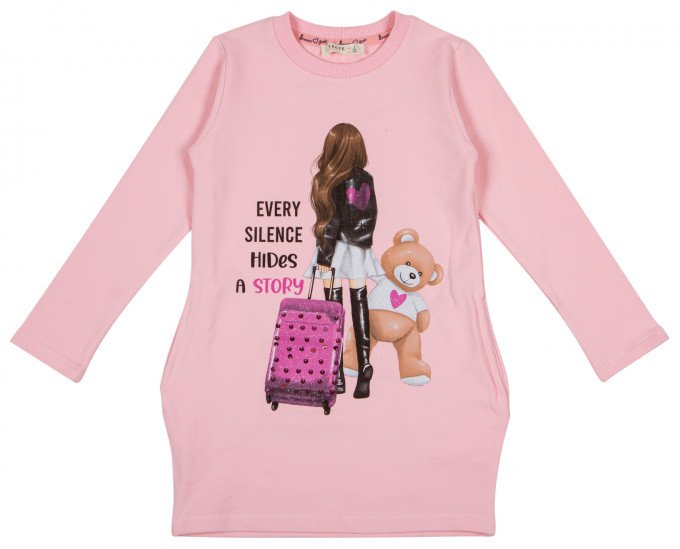 Фото - розовое демисезонное платье для девочки цена 395 грн. за штуку - Леопольд