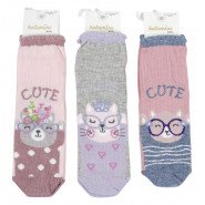 Картинка, забавные носочки для девочки с котиками