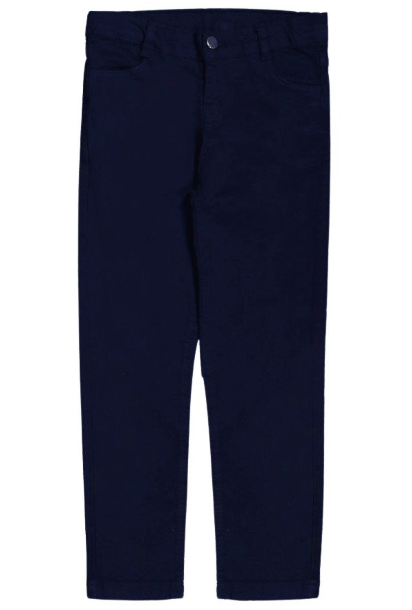 Фото - демісезонні штани темно-синього кольору для хлопчика ціна 445 грн. за штуку - Леопольд