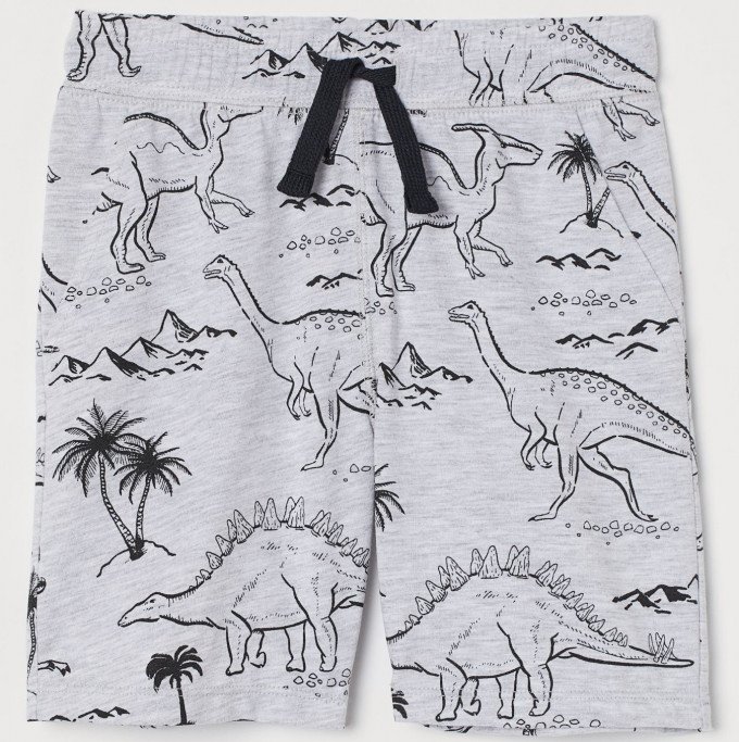 Фото - светло-серые шорты в динозаврах для мальчика цена 295 грн. за штуку - Леопольд