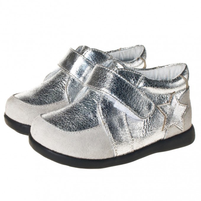 Фото - серебристые ботиночки (24 р.) цена 229 грн. за пару - Леопольд